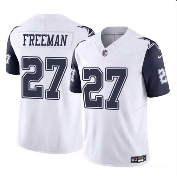 Youth Dallas Cowboys #27 Royce Freeman White 2023 F.U.S.E. Color Rush Limited Stitched Jersey Dzhi->youth nfl jersey->Youth Jersey